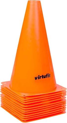 Conuri antrenament VirtuFit-23cm-12buc-Portocaliu