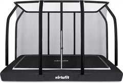 Trambulina VirtuFit Premium Inground cu plasa de siguranta - negru - 213 x 305 cm