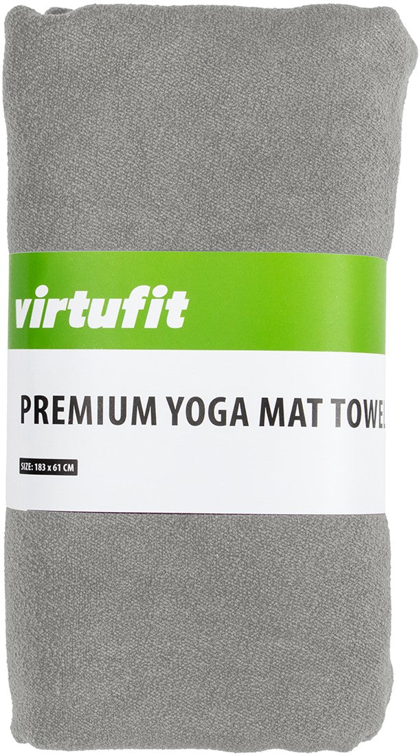 Prosop pentru Saltea Fitness Yoga VirtuFit Premium Yoga Mat Towel - 183 x 61 cm Gri