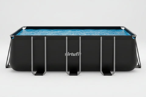 Piscina VirtuFit rectangulara - 400 x 200 x 122 cm - Antracit - Include pompa de filtrare