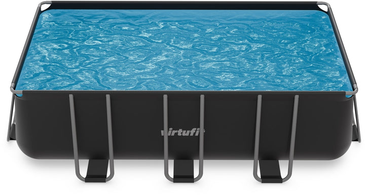 Piscina VirtuFit rectangulara - 400 x 200 x 122 cm - Antracit - Include pompa de filtrare