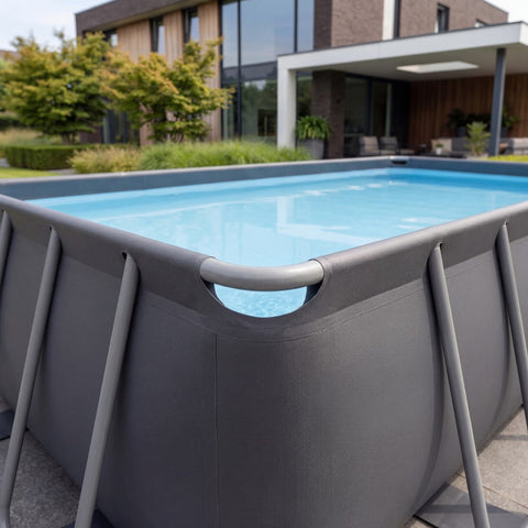 Piscina VirtuFit rectangulara - 400 x 200 x 122 cm - Antracit - Include pompa de filtrare