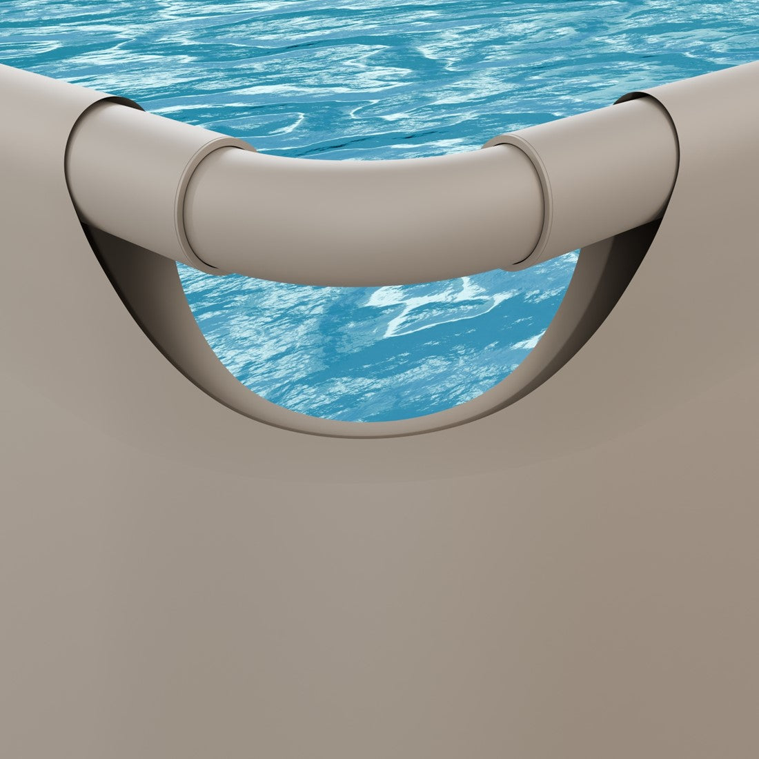 Piscina VirtuFit rectangulara - 400 x 200 x 122 cm - Beige - Include pompa de filtrare