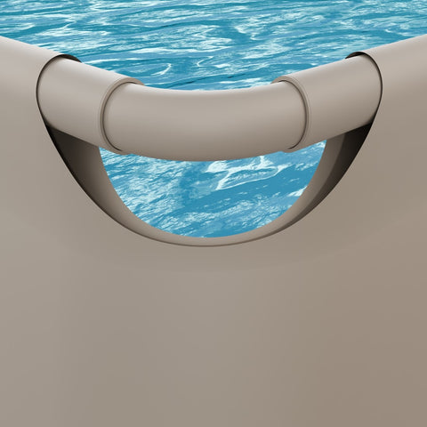 Piscina VirtuFit rectangulara - 400 x 200 x 122 cm - Beige - Include pompa de filtrare