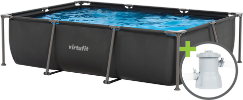 Piscina dreptunghiulara VirtuFit 300 x 210 x 67 cm cu sistem filtrare inclus si cadru metalic