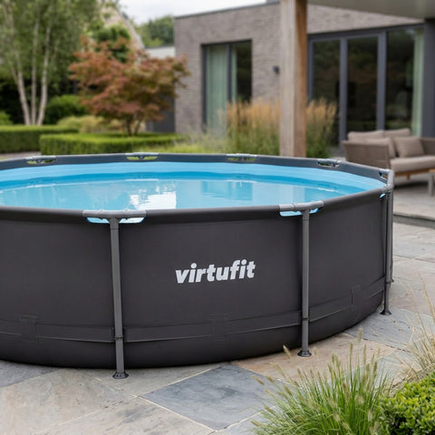 Piscina VirtuFit rotunda  305 cm diametru cu sistem filtrare inclus si cadru metalic
