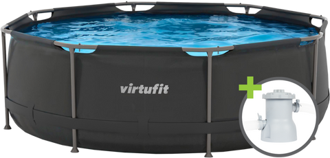 Piscina VirtuFit rotunda  244 cm diametru cu sistem filtrare inclus si cadru metalic