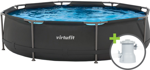 Piscina VirtuFit rotunda 366 cm diametru cu sistem filtrare inclus si cadru metalic