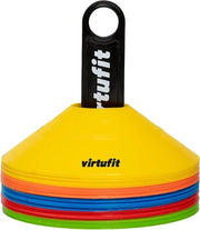 Set jaloane tip con pentru antrenament VirtuFit cu suport- 50buc.