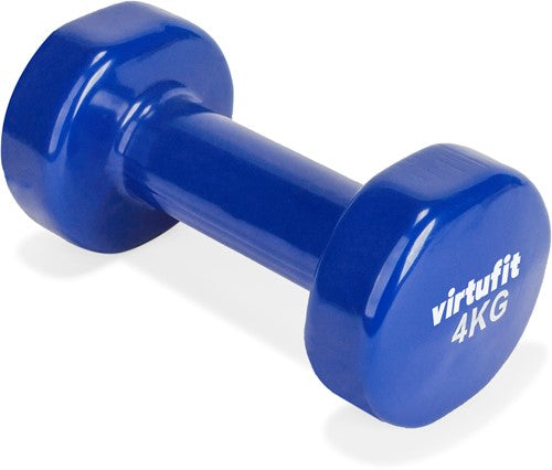 Gantera VirtuFit Vinyl Pro- 4 kg- Albastra