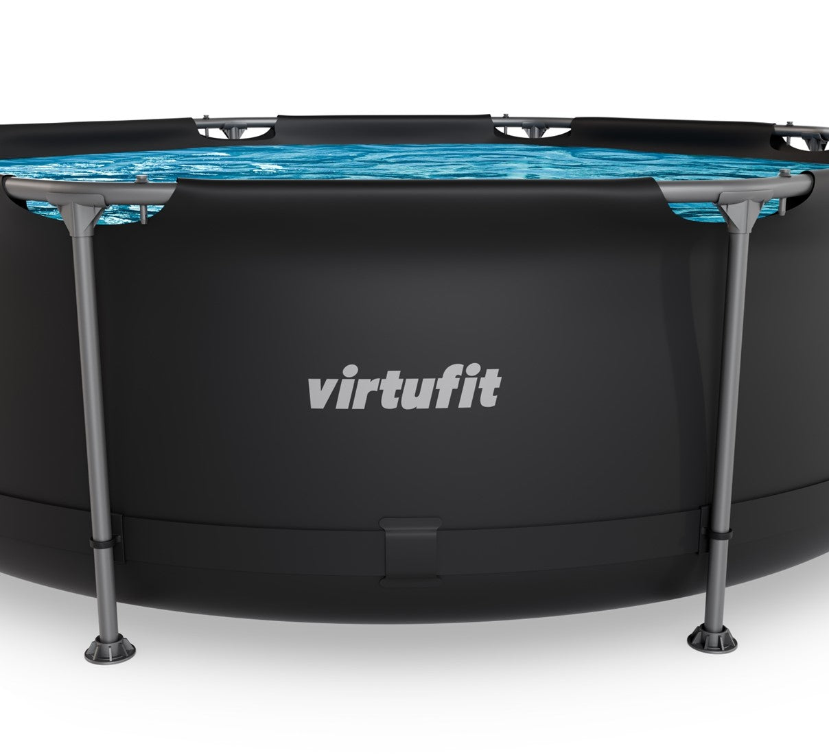 Piscina VirtuFit rotunda  244 cm diametru cu sistem filtrare inclus si cadru metalic
