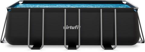 Piscina VirtuFit rectangulara - 400 x 200 x 122 cm - Antracit - Include pompa de filtrare