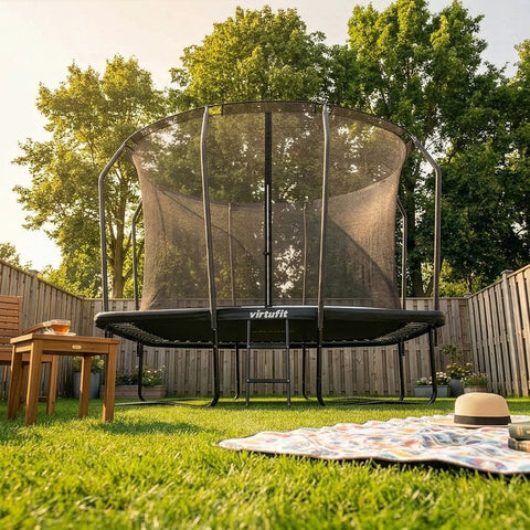 Trambulina copii de gradina VirtuFit PREMIUM Dreptunghiulara 213 x 305 cm