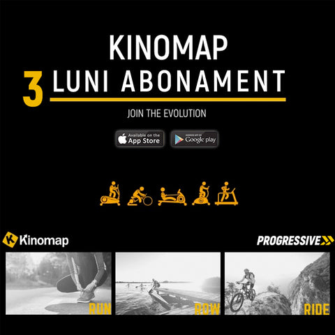 aplicatia kinomap abonament 3 luni pentru biciclete de fitness si benzi de alergare