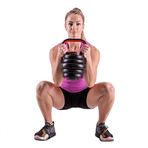 Set gantera HMS SGX130 6 in 1 cu doua Kettlebells