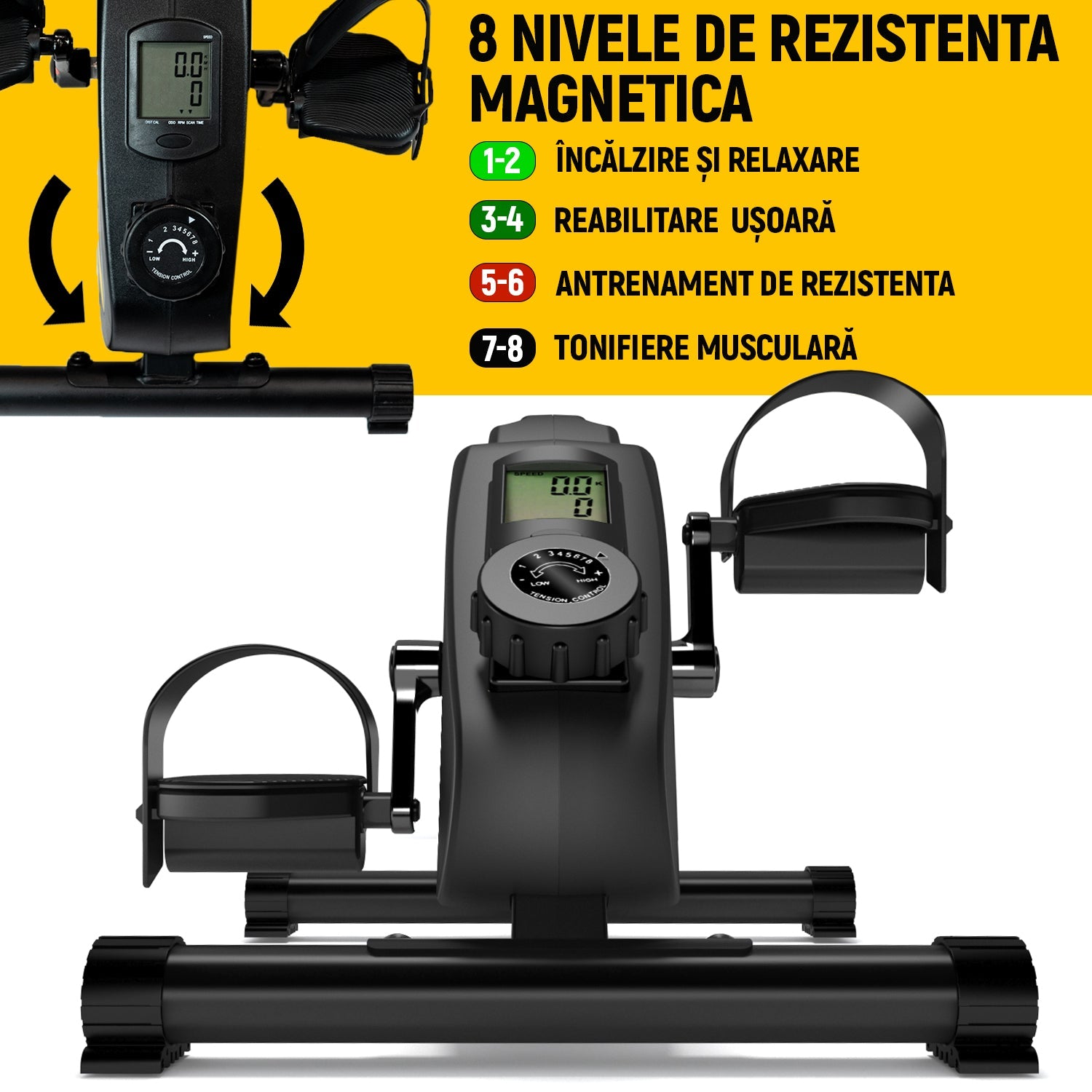 mini bicicleta fitness ux500 rezistenta magnetica progressive romania